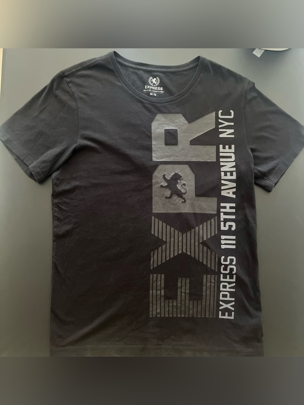 Express Black Short-Sleeve Graphic Tee